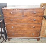 A Mahogany chest of two short and three long drawers