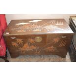 A Chinese carved chest