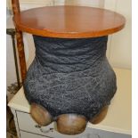 An elephant foot stool