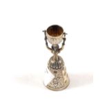 A small Silver lady Wager cup,