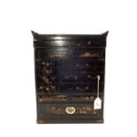 A Japanese lacquer table cabinet