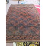 An antique Afghan handmade carpet, 144" x 88"