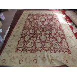 A Pakistan cream and red ground floral carpet, 138" x 105"