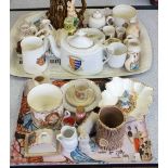 An 1897 Jubilee mug and crested and other china (two trays)