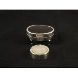Two Silver boxes, one with Tortoiseshell lid,