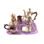 Various items of 19th Century Sheffield plate to include tea and coffee pots,