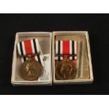 Two "For Faithful Service in the Special Constabulary" medals, one George VI,