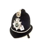 A Police helmet (Coxcomb) with Staffordshire plate