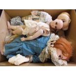 Various porcelain head dolls