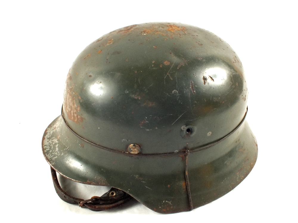 A WWII era German helmet,