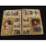 A Victorian album of interesting colour prints and scraps,
