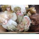 Six various porcelain dolls