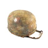 German WWII (PATTERN) Paratroopers helmet with traces of decal,
