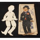 A Charlie Chaplin cardboard dancing illusion