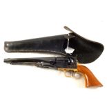 An inert Colt model 1860 Army revolver with leather holster