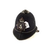A Police helmet (Rose) with Kent plate,