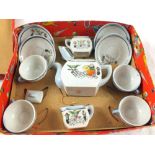 A dolls porcelain tea set