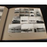 Two albums containing a large quantity of ship photos all annotated with names