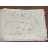 A quantity of WWII military maps including Suffolk and Essex examples