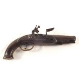 An 18th Century continental Flintlock pistol,