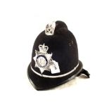 A Police helmet (Coxcomb) with Suffolk Constabulary plate