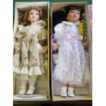 Two boxed Knightsbridge Collection porcelain dolls
