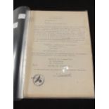 A German WWII interesting collection of documents relating to the Essen Police 1940/1941