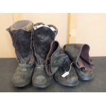 Two pairs of USA WWII era winter overshoes