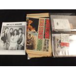 Various pop memorabilia including signed Bay City Rollers photo,