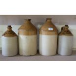 Four Lacons stoneware flagons, Doulton Lambeth and Lacon & Co Ltd Brewery Gt Yarmouth,