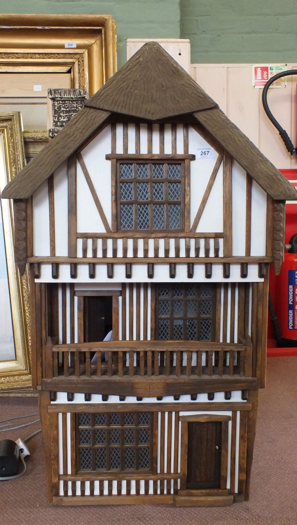 Robert Stubbs Tudor style dolls house and furniture - Image 2 of 4