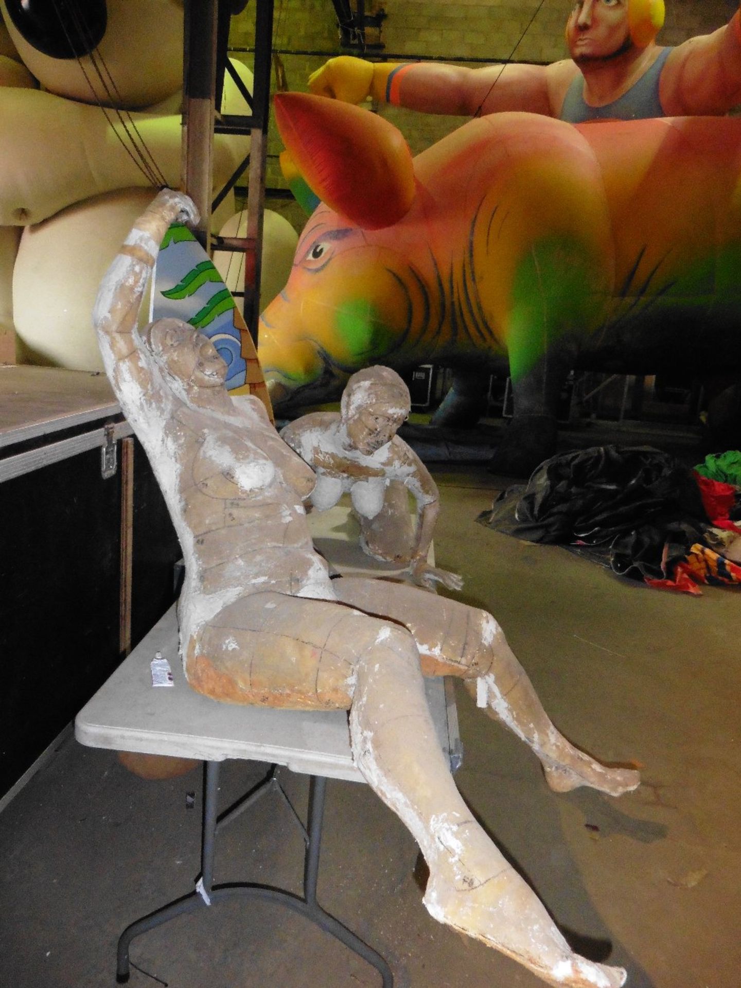 Two lifesize polystyrene and fibreglass bodycasts 

From which the inflatables in the Rolling - Image 3 of 5