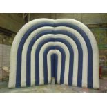 Blue and White Screen

15' H x 12' L x 1' W,