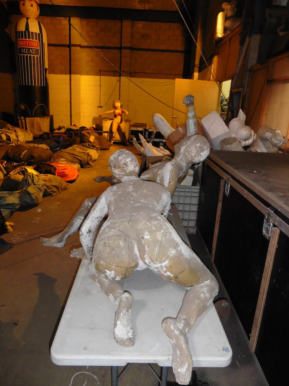 Two lifesize polystyrene and fibreglass bodycasts 

From which the inflatables in the Rolling - Image 4 of 5