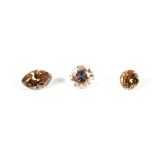 Three loose heat treated 'yellow' Diamonds of varying size and clarity