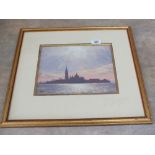 Logan Studio Skipton, signed pastel, San Giorgio Venice,