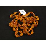 Two reconstituted Amber bead necklaces