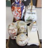 A Franklyn Mint porcelain breakfast set and various Japanese ceramics