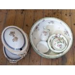 A Victorian tureen and various toilet wares
