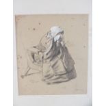 Two unframed studies of Victorian ladies