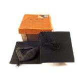 A mortar board in box by Ede & Ravenscroft and one other