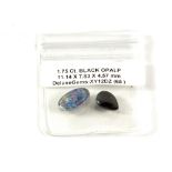 A loose Black Opal gemstone, approx 1.