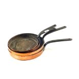 Four 19th Century Copper pans,