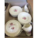 A Spode Jewel Billingsley Rose dinner and tea set