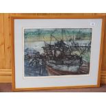Richard Bawdon limited edition lithograph, On the Nind Wivenhoe,