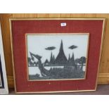 A Thai dragon boat picture and a still life print