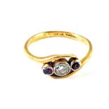 A Gold, Ruby and Diamond set ring,