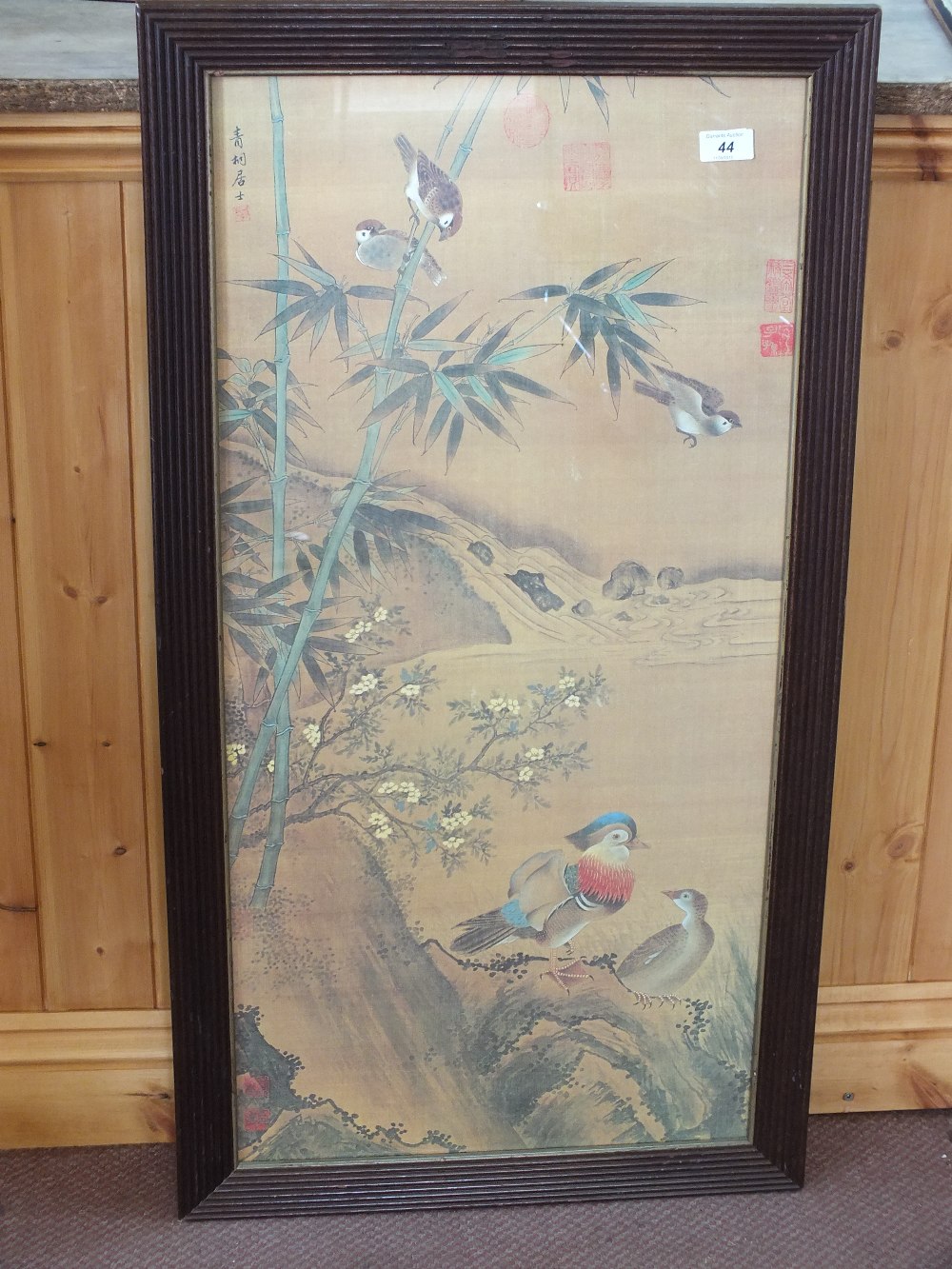 A Japanese bird and floral print,