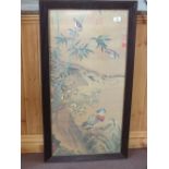 A Japanese bird and floral print,