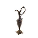 A 19th Century spelter ewer with mask decoration